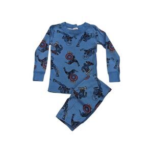 Hanna Andersson Marvel Captain America Super Hero Long John Pajamas Boys 90 3T